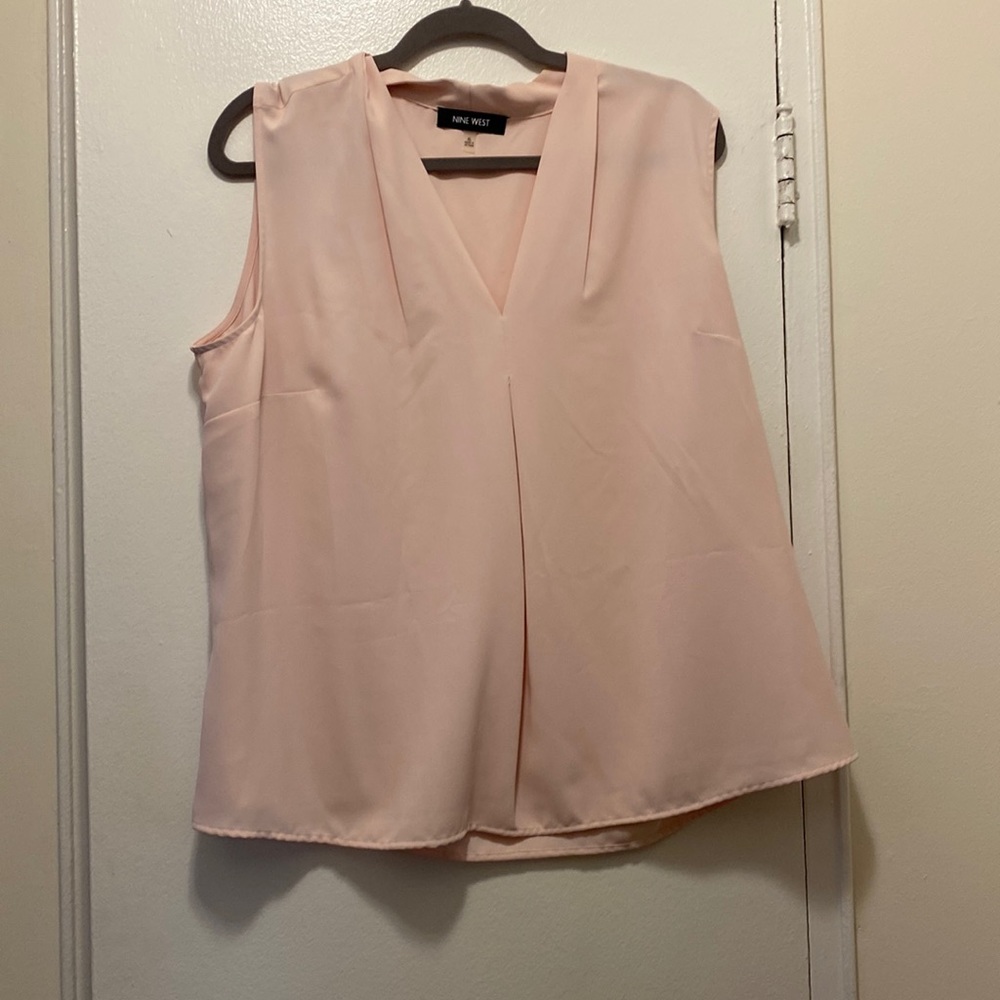 Nine West Size XL Light pink Sleeveless shell top